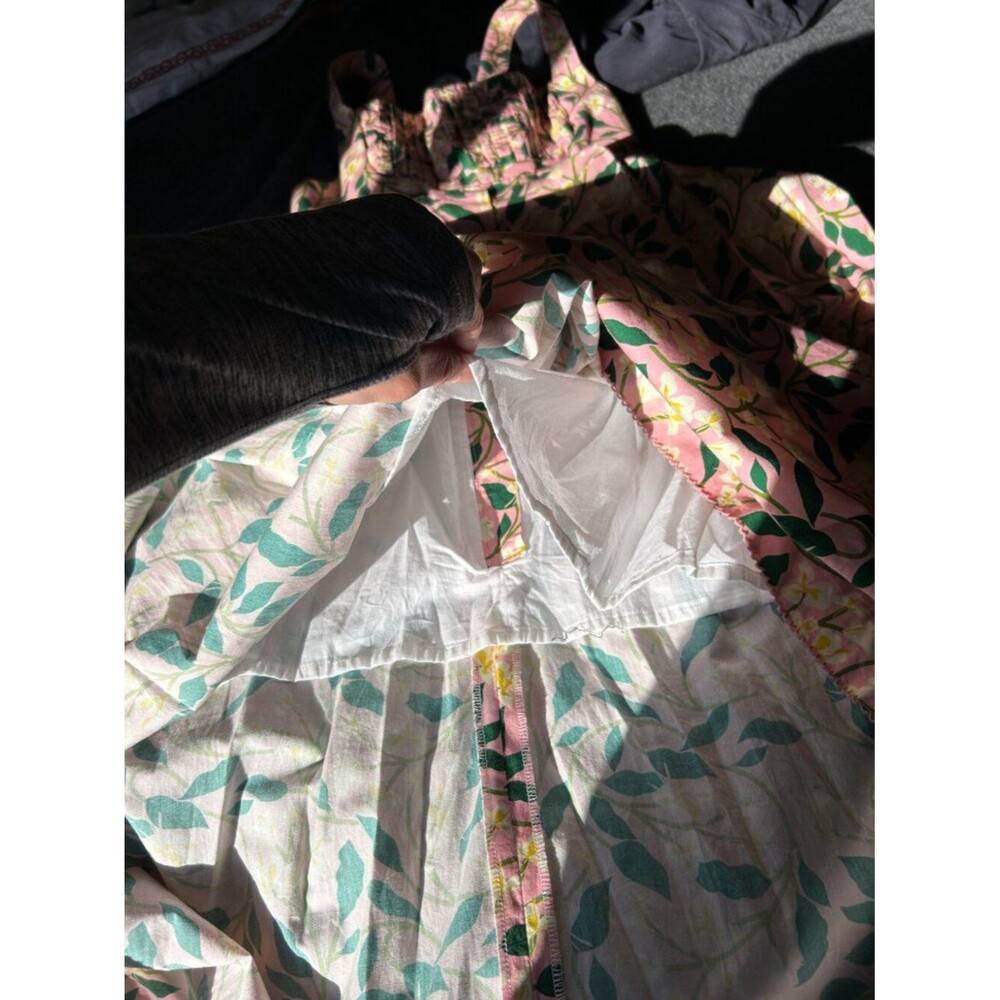 AGUA BY AGUA BENDITA Hortensia Midi Floral Dress Gardenias Rosa 9648 Size: M - Picture 7 of 9